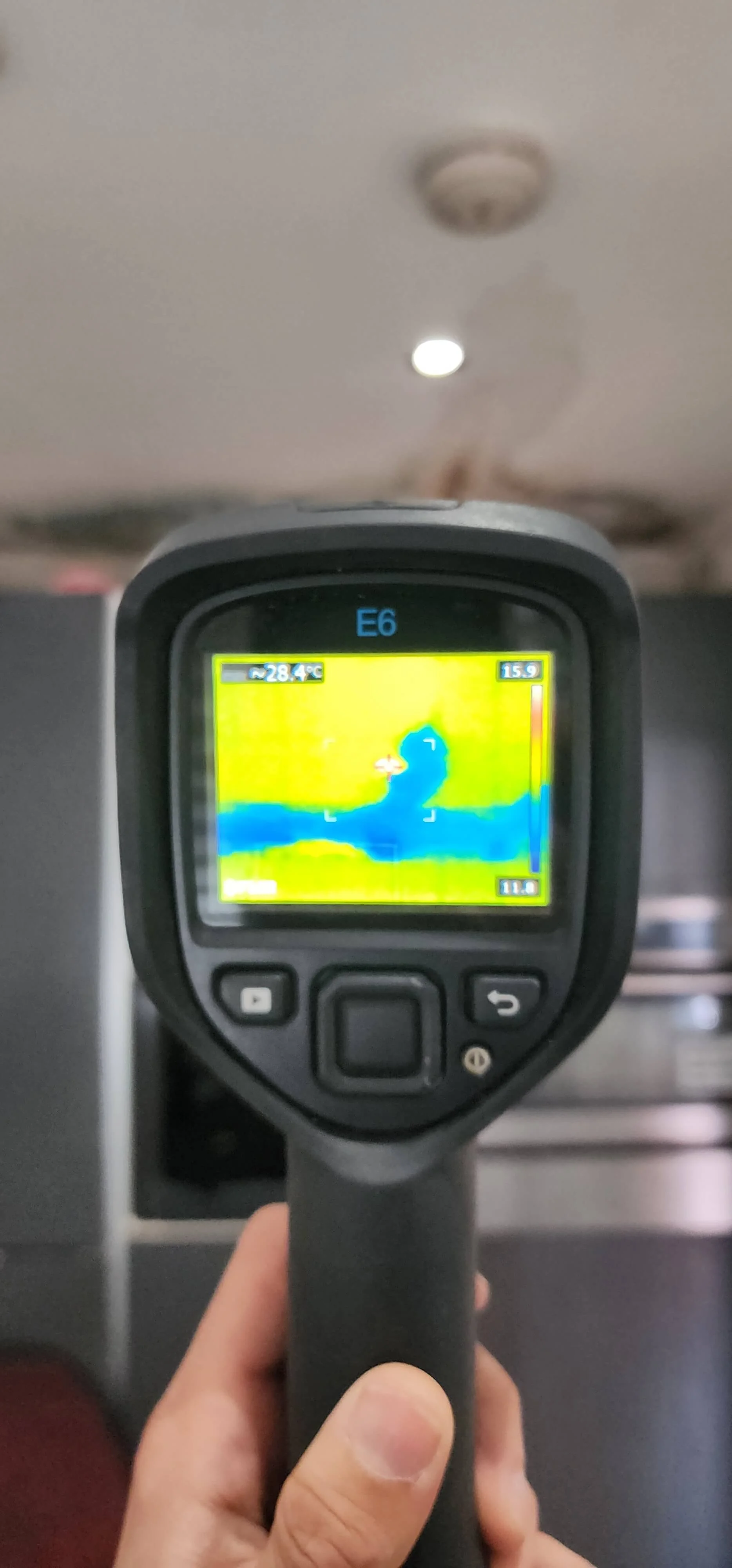 Thermal imaging used on ceiling damage during Barnet leak investigation