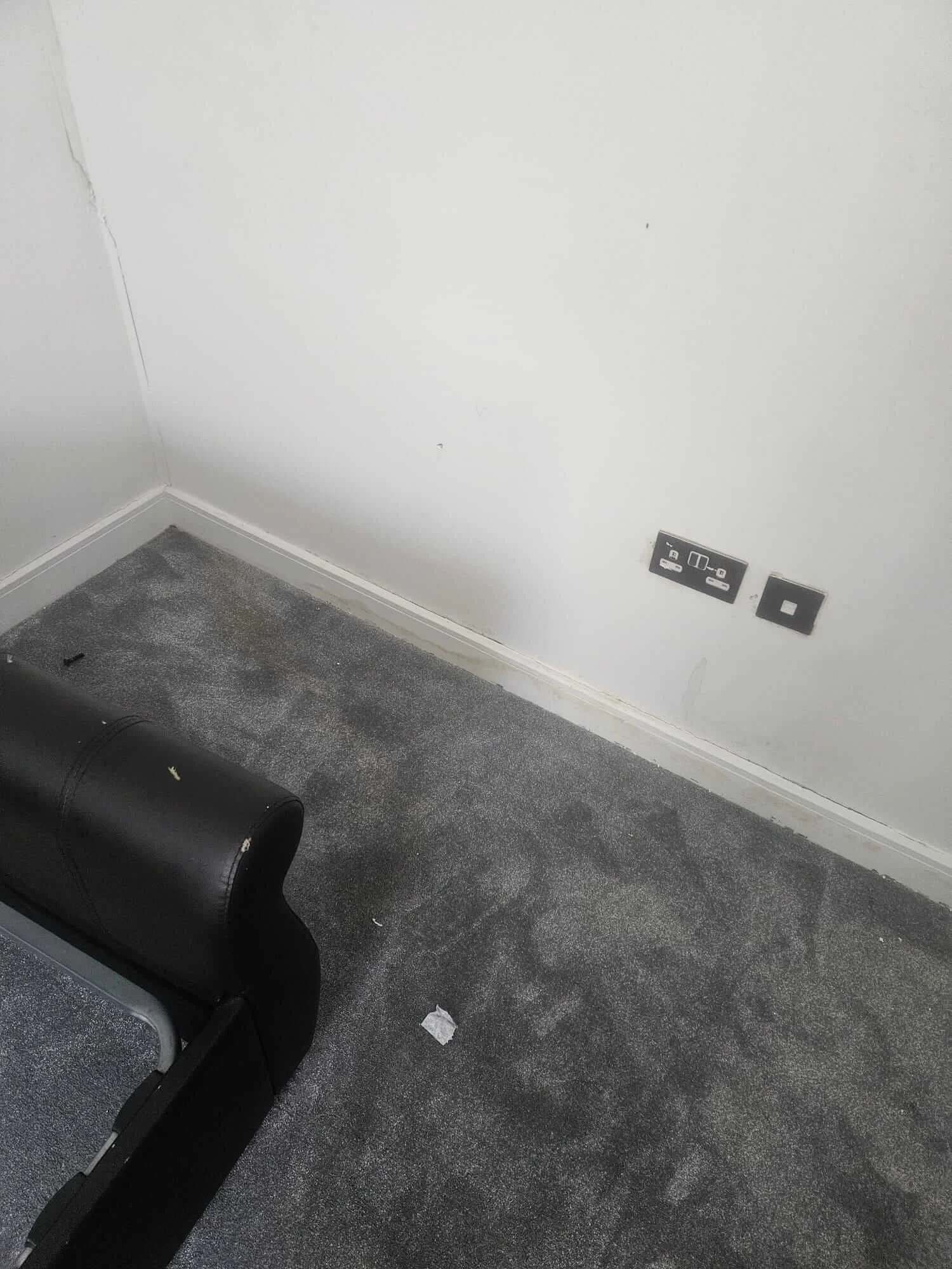 Wall and floor area checked for water damage during Barnet leak investigation