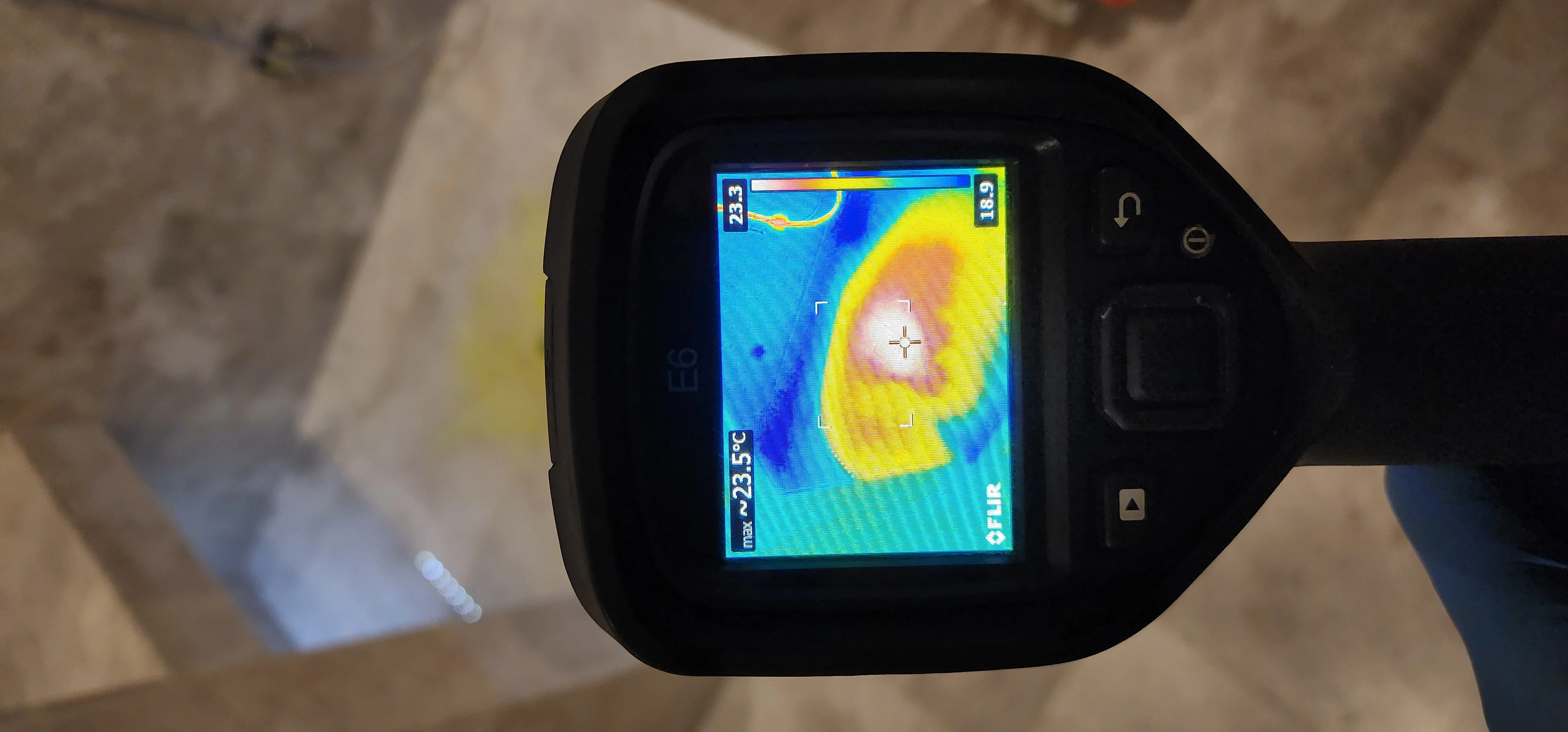 Thermal imaging camera used during shower waste leak detection in Bramley