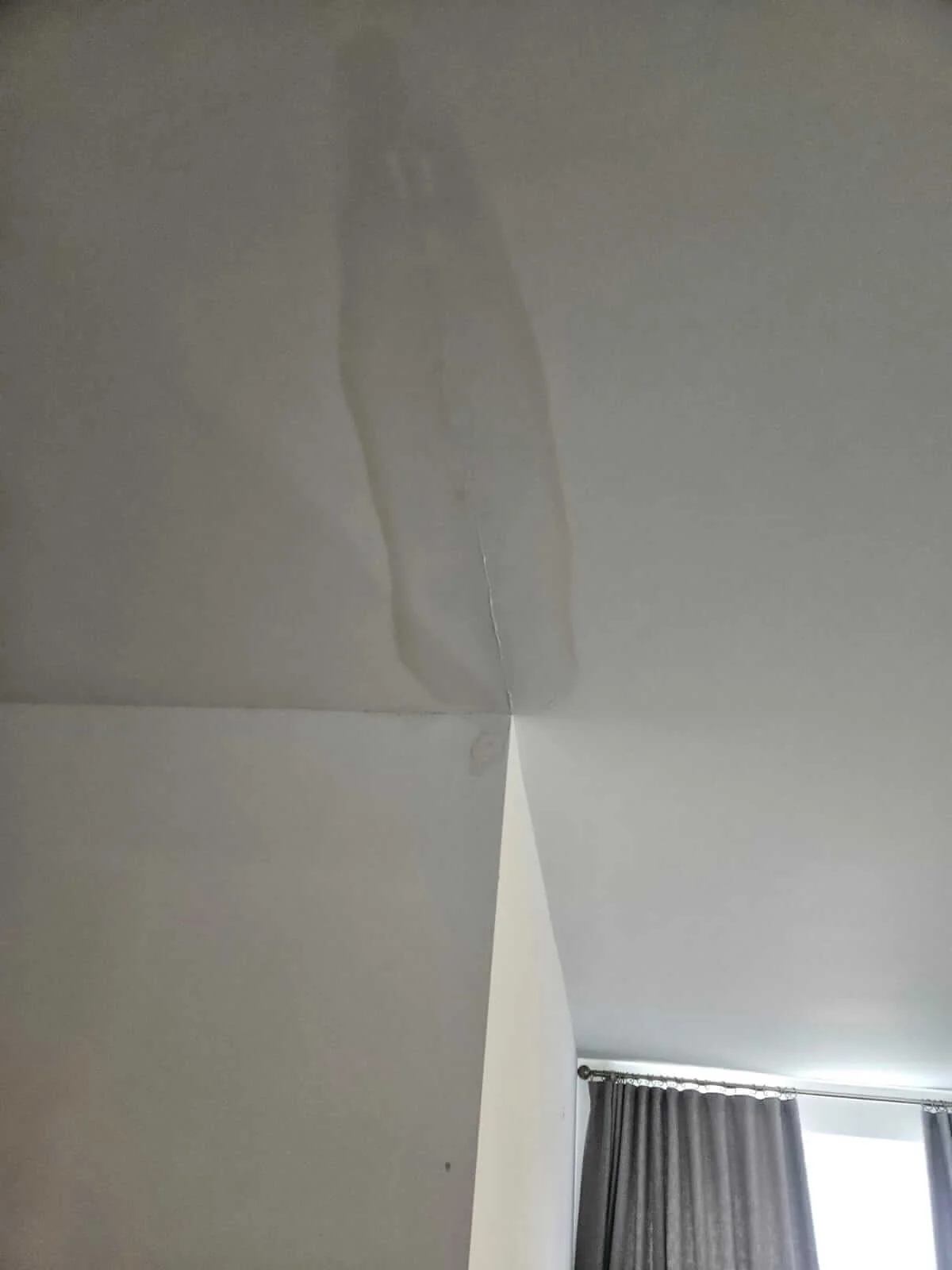 Ceiling staining from suspected hidden leak in Cobham