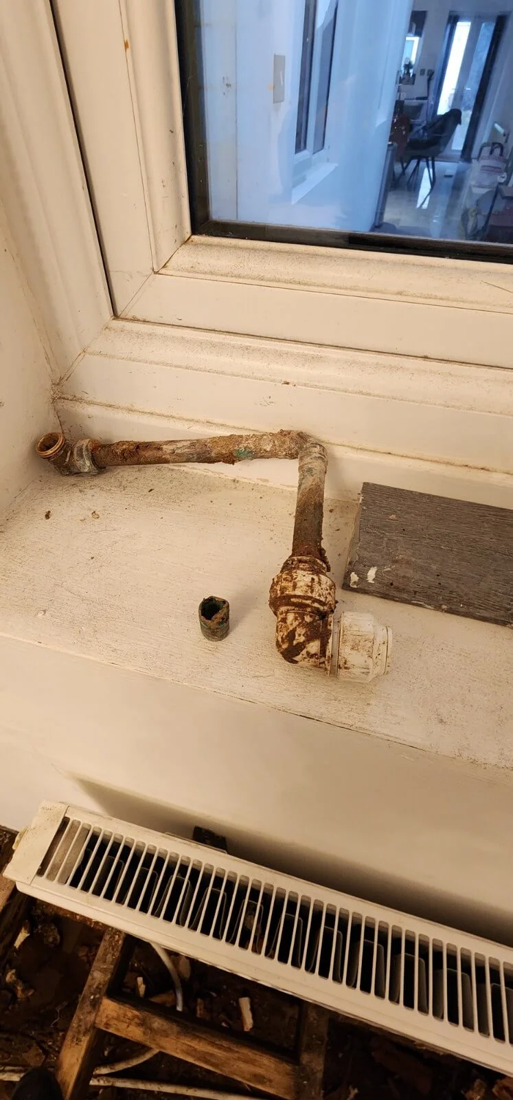 Removed pipe section from Coventry mains water leak investigation