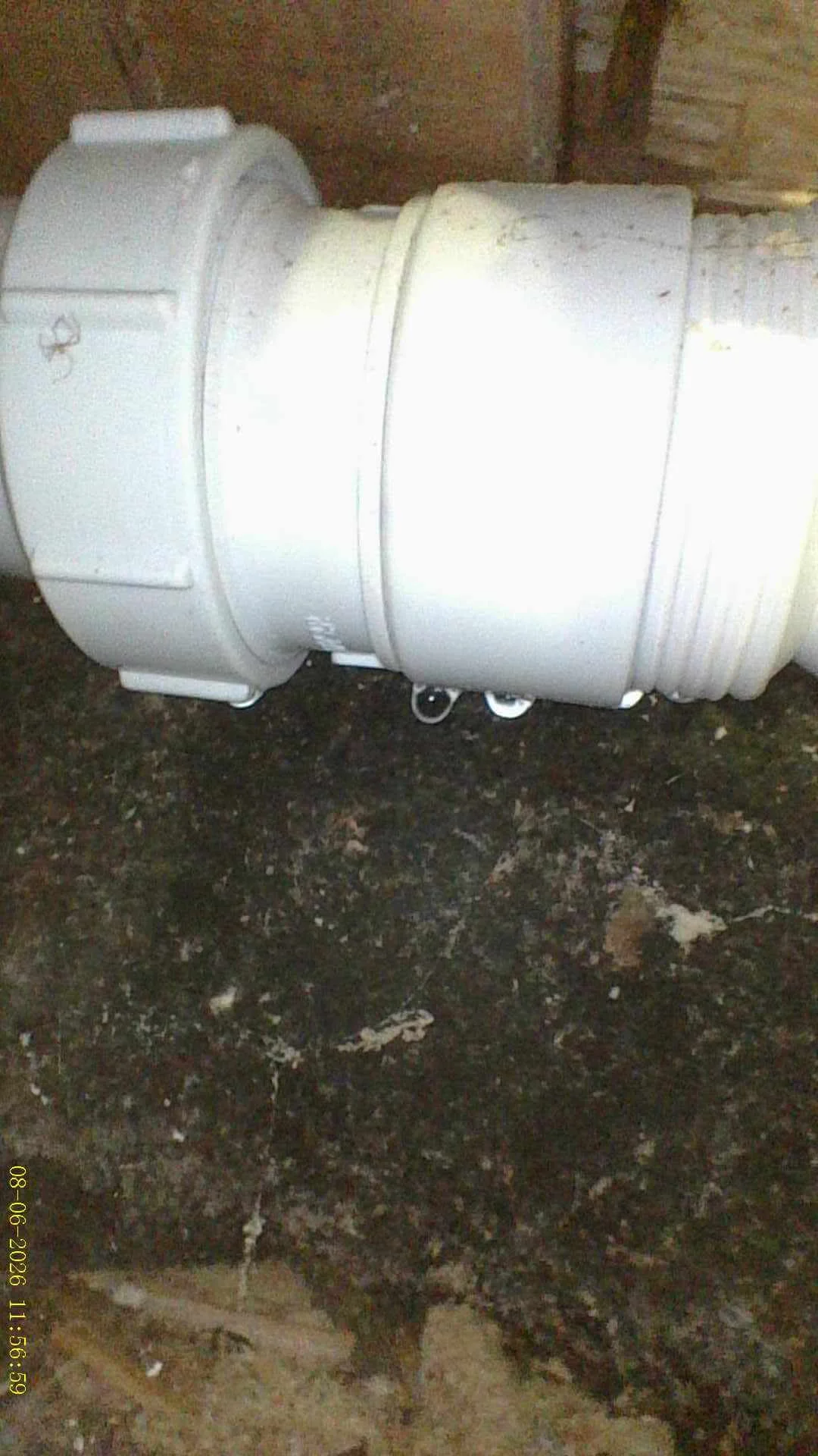 Waste pipe connection inspected beneath shower in Portsmouth