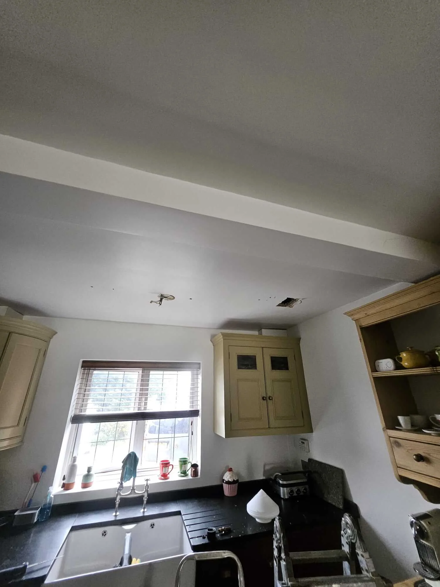 Ceiling area reviewed during Reading concealed leak detection