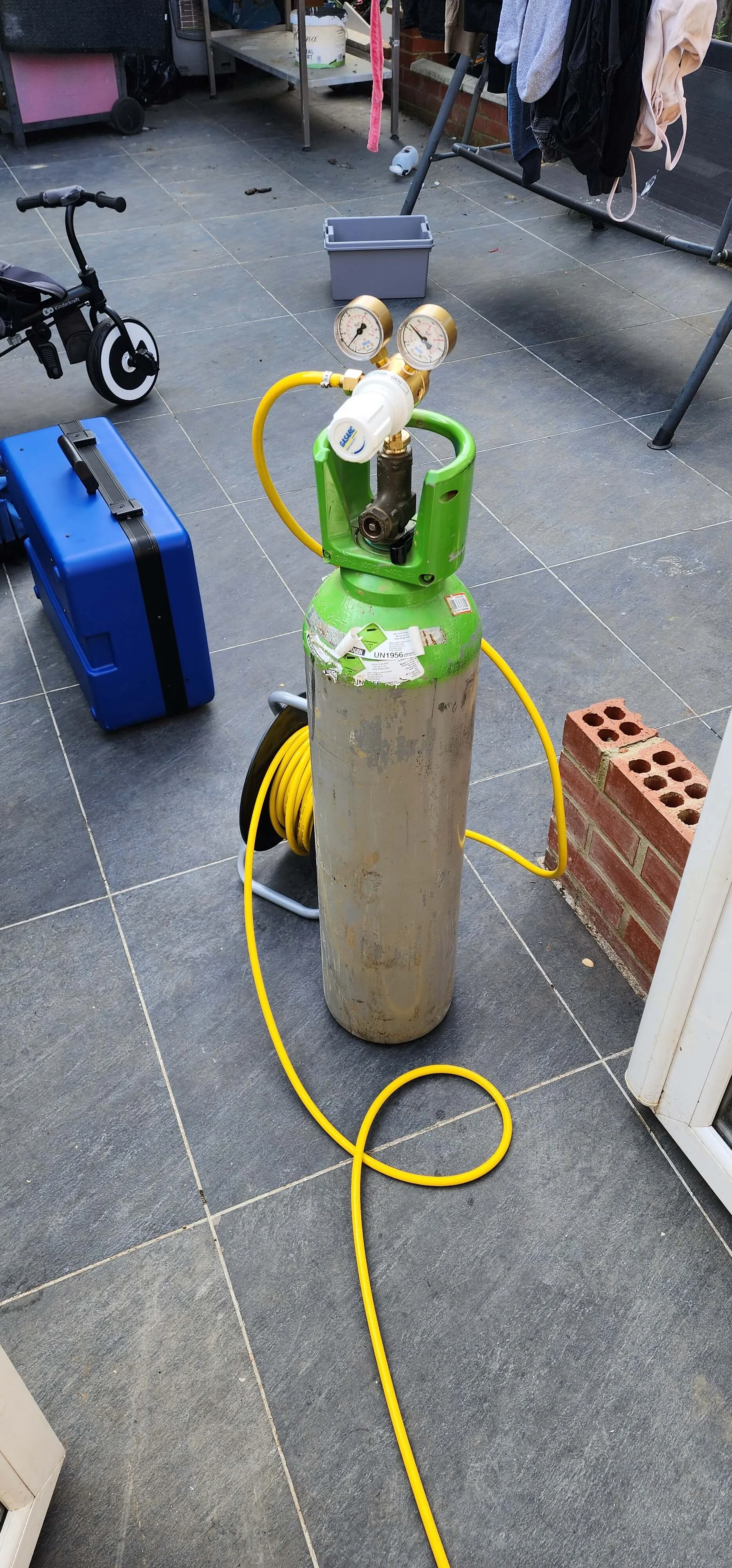 Tracer gas equipment used during mains water leak detection in Sutton