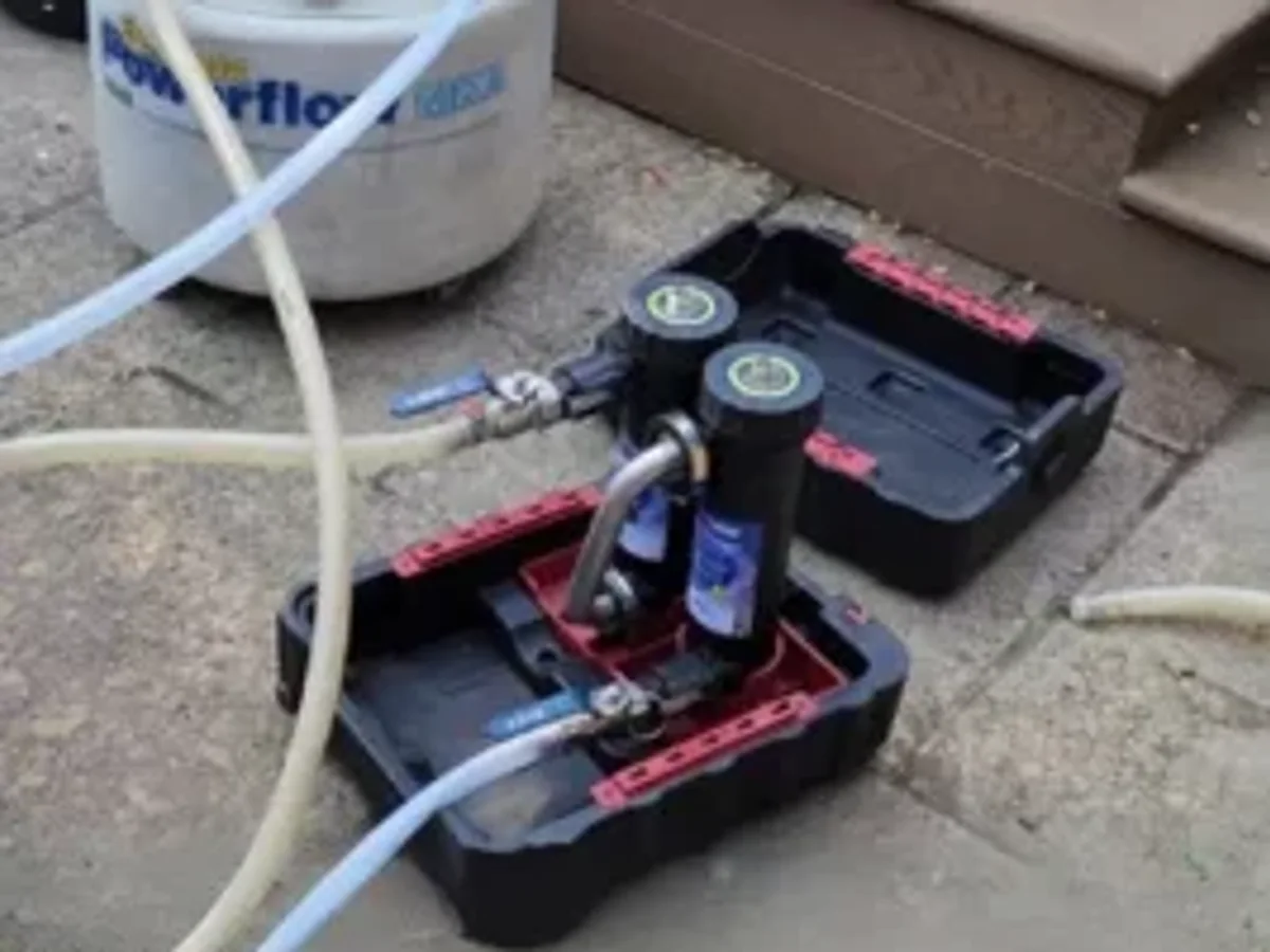 Pressure testing equipment used during a leak detection investigation